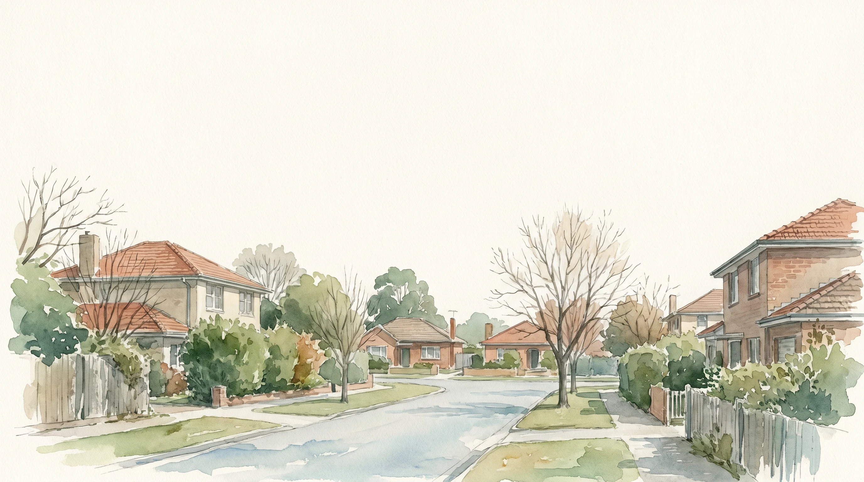 A watercolour of South Windsor in the Hawkesbury — its streets, river flats and access